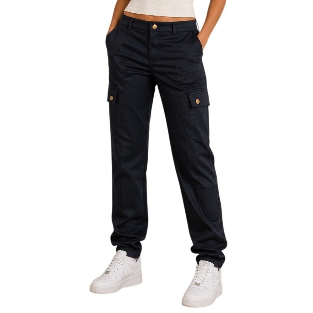 Halara Navy Blue High Waisted Cargo Tapered Pants Women's Medium‎